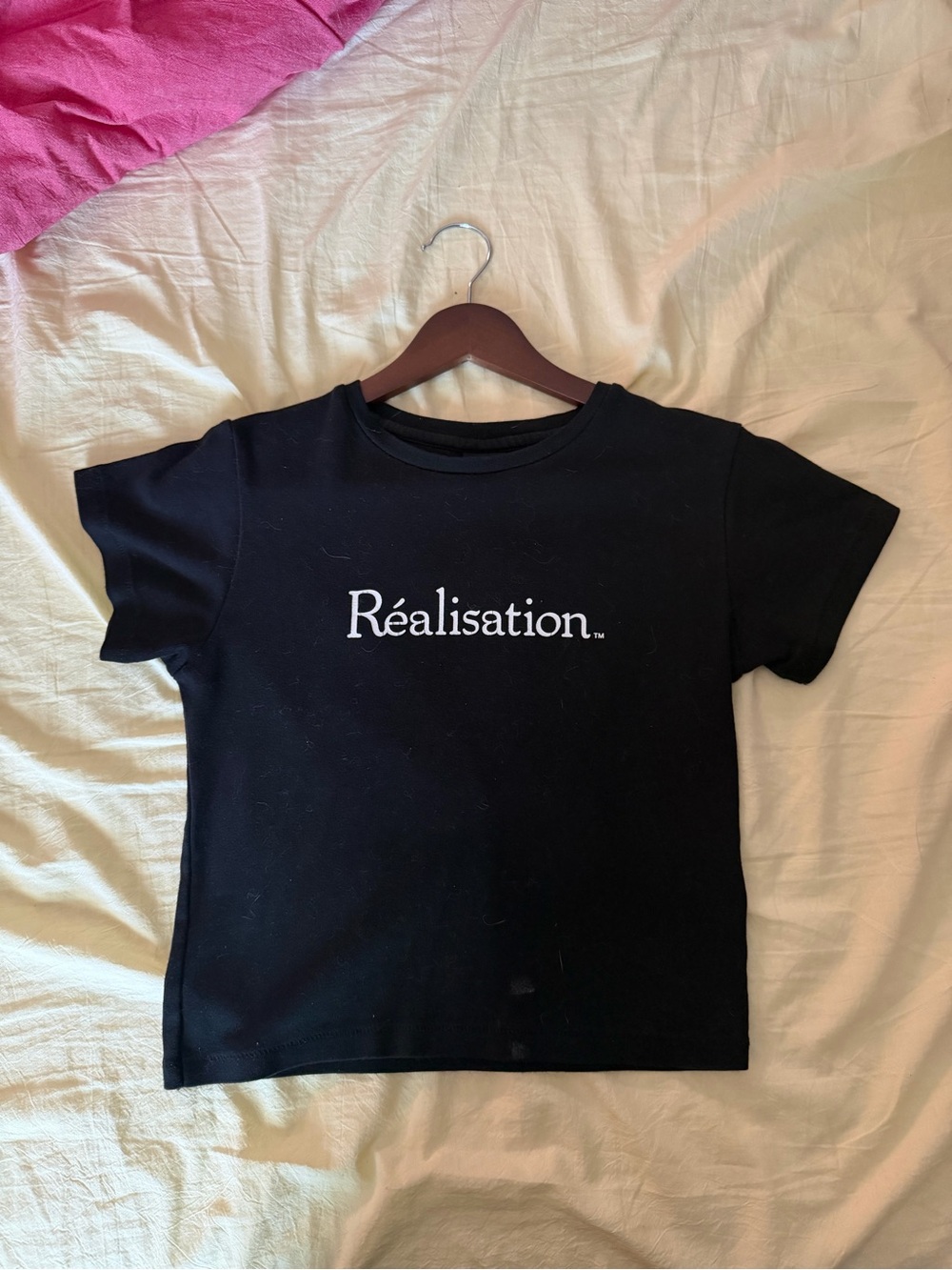 Realisation Par Black Logo Crop Tee
